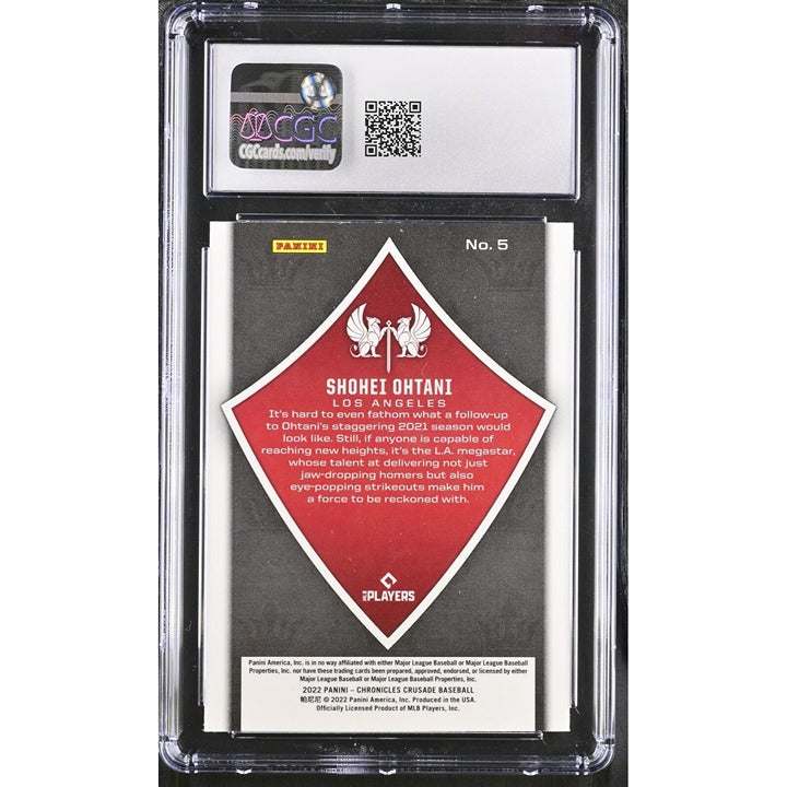 Crusade Panini 2022 Panini Chronicles Crusade - MLB Los Angeles Angels - Shohei Ohtani 5 CGC 9