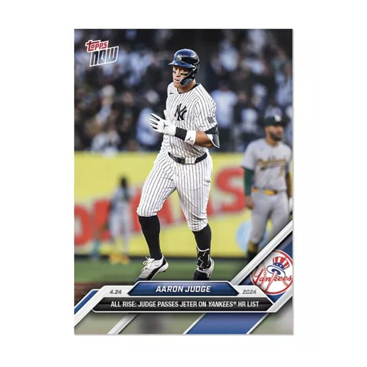 Aaron Judge Passes Jeter MLB Yankees HRs 2024 MLB TOPPS NOW Card 117 - ALL Rise