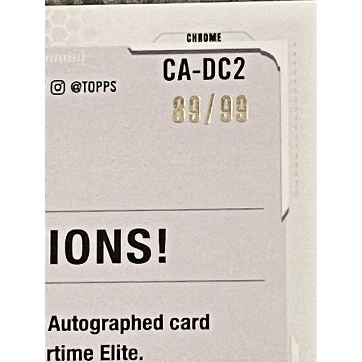 2021-22 Chrome Overtime Elite De'Vontes Cobbs autographed basketball card aqua #CA-DC2 limited 89/99