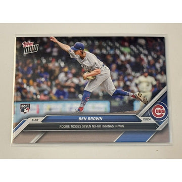 Ben Brown RC* - 2024 MLB TOPPS NOW® MLB Chicago Cubs Baseball - Rookie Card #238