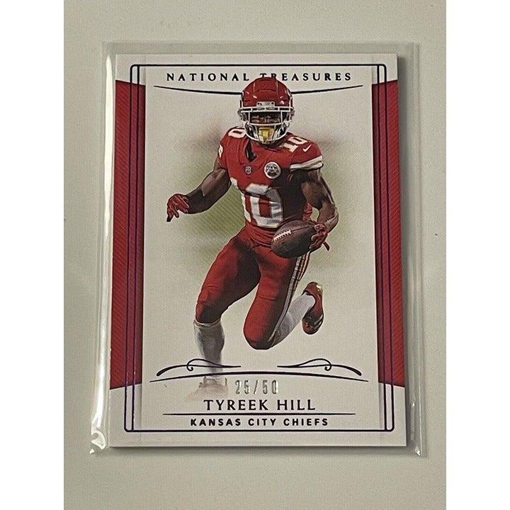 Tyreek Hill 25/50 2018 PANINI NATIONAL TREASURES #97 - NFL Chiefs/Miami Dolphins