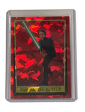 Star Wars Return Of The Jedi 40th Luke Skywalker The Raging Battle red parallel card with green lightsaber and premium shine