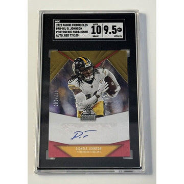 2022 Panini Origins Red 77/100 Diontae Johnson Auto PAR-DIJO Steelers - SGC 9.5*