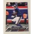 Malik Nabers RC 2024 Topps NOW football card in New York Giants uniform with 1,000 yards stat purple parallel edition
