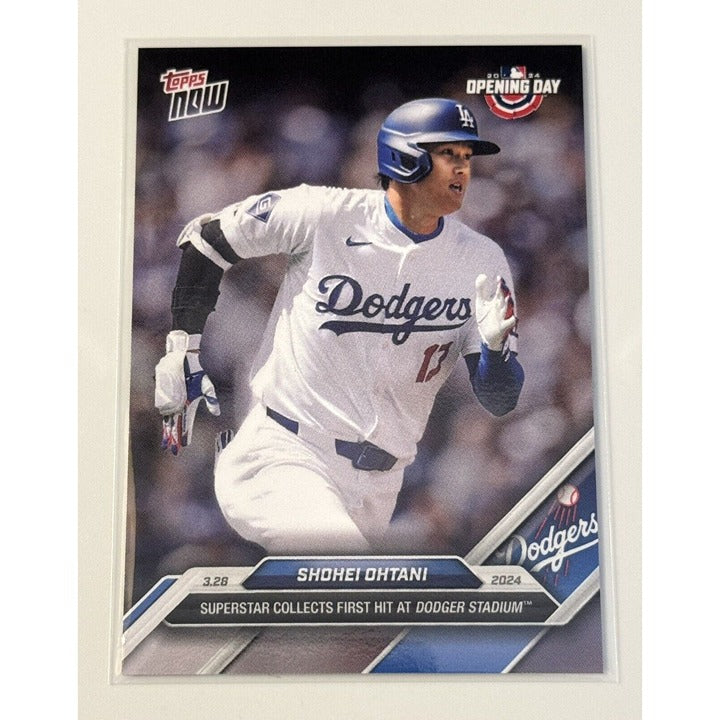 Shohei Ohtani 2024 Topps Now Opening Day baseball card Los Angeles Dodgers