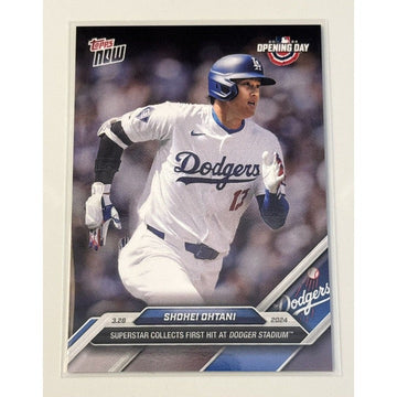 Shohei Ohtani 2024 Topps Now Opening Day baseball card Los Angeles Dodgers