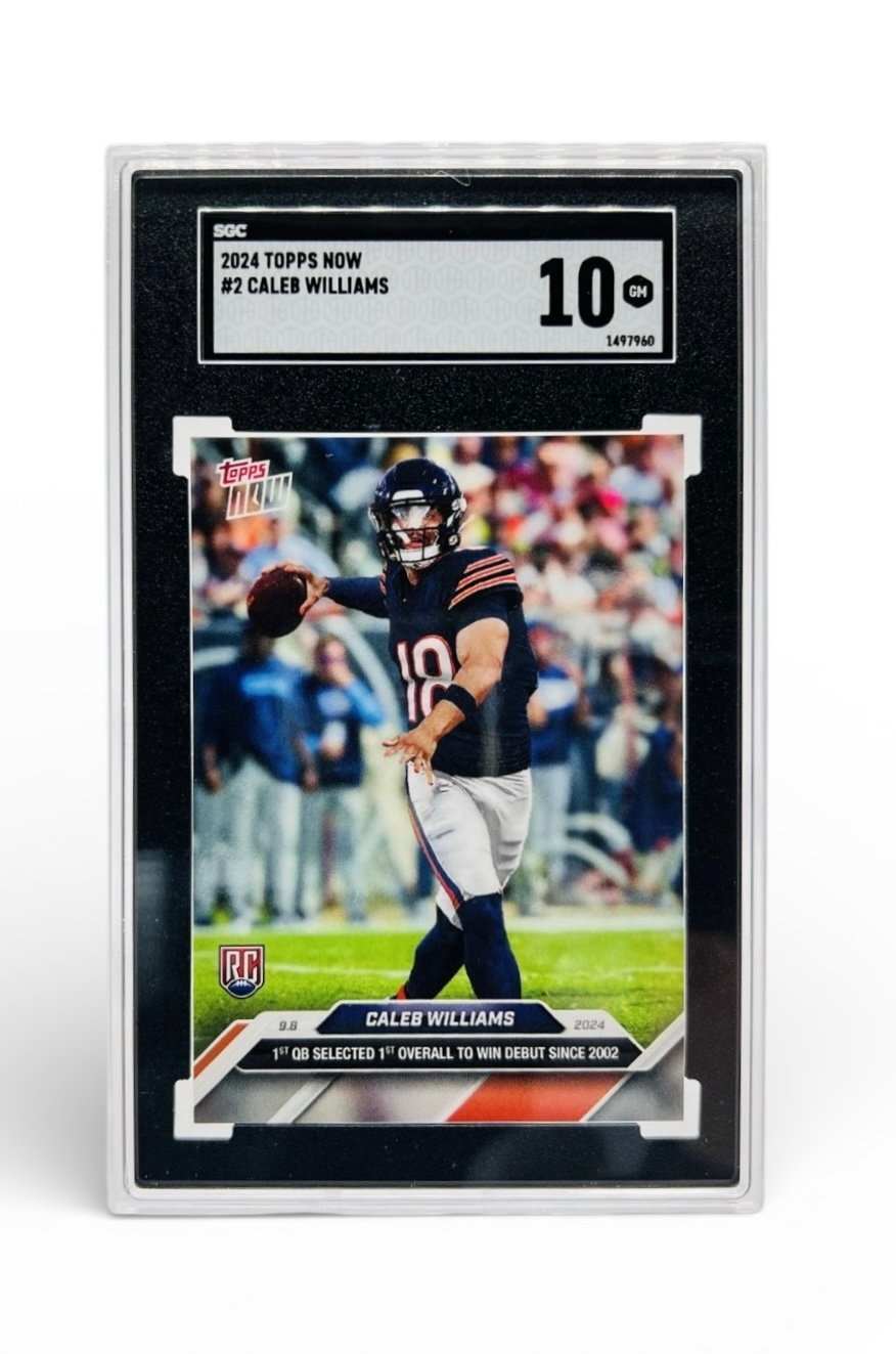 Caleb Williams 2024 Topps NOW Bears rookie card graded SGC 10 Gem Mint