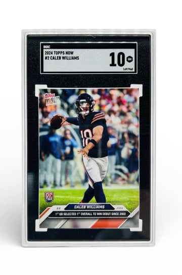 Caleb Williams 2024 Topps NOW Bears rookie card graded SGC 10 Gem Mint
