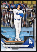 2025 Topps Now Shohei Ohtani Dodgers MVP baseball card celebrating NL MVP win
