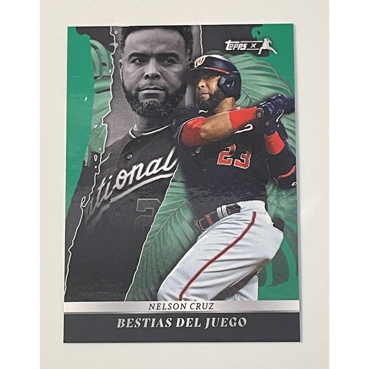 NELSON CRUZ 2022 Topps X Juan Soto Curated Nationals baseball card green limited edition