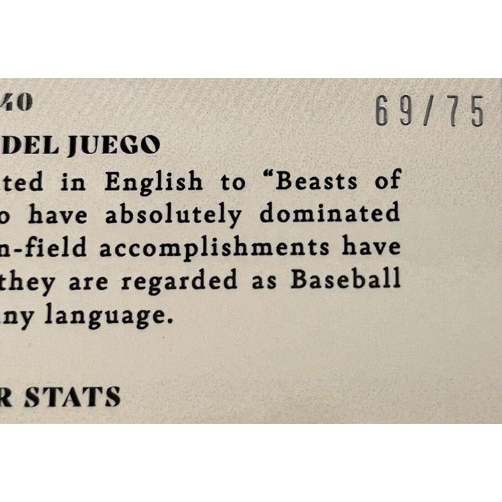 NELSON CRUZ 2022 Topps X Juan Soto Curated Set Nationals green limited edition card number 69 of 75