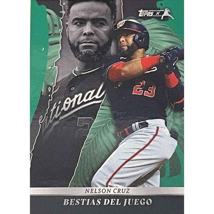 NELSON CRUZ 2022 Topps X Juan Soto Curated Set #40 Nationals green limited edition baseball card