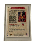 1996 Michael Jordan Upper Deck Victory Tour Win 41 Bulls NBA insert card back with stats and photo
