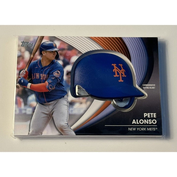 Pete Alonso 2022 Topps MLB New York Mets batting helmet relic card
