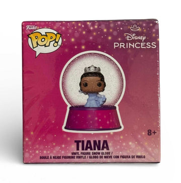 Tiana vinyl figure snow globe in pink Disney Princess box