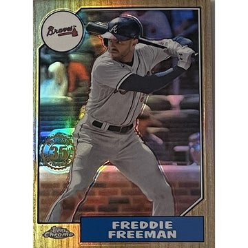 2022 Topps Chrome Refractor Freddie Freeman - MLB 35th Anniversary Card #87BC-11