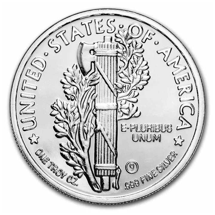 1 ounce Mercury Silver Dime .999 fine silver round in hard case