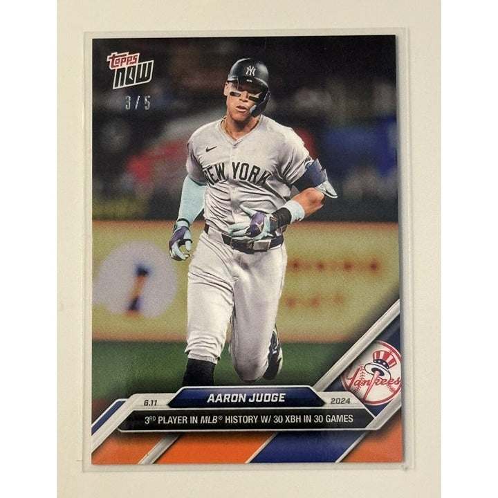 2024 Topps Now Aaron Judge Yankees limited edition baseball card 3/5 parallel