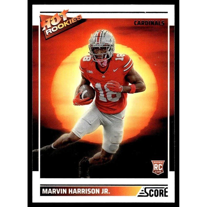Marvin Harrison Jr. 2024 Score NFL Football Rookie Card #8 Arizona Cardinals Hot Rookies