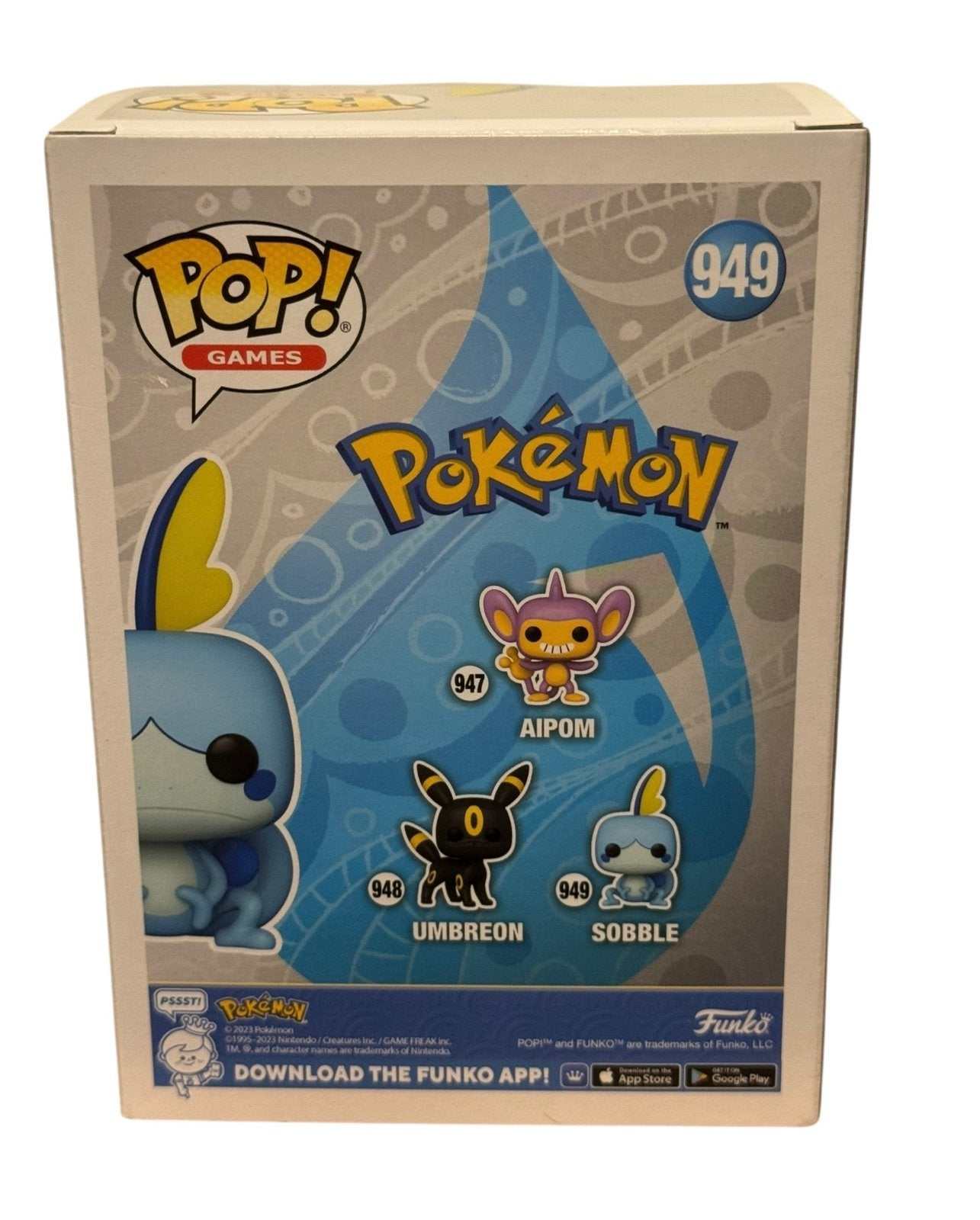 Sobble Funko Pop Games Pokémon #949 vinyl figure in original mint box
