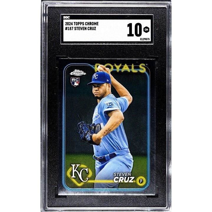 2024 Topps Chrome Steven Cruz RC MLB KC Royals Baseball Rookie Card 187 - SGC 10