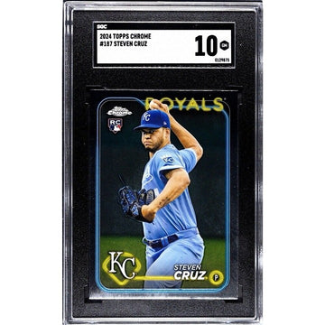 2024 Topps Chrome Steven Cruz RC MLB KC Royals Baseball Rookie Card 187 - SGC 10