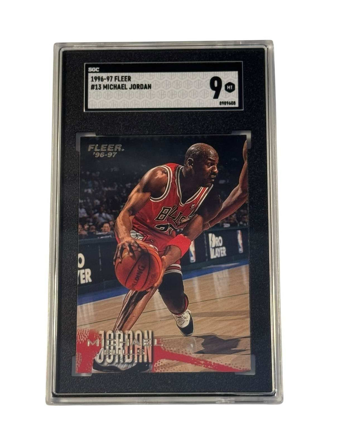 1996-97 Fleer Michael Jordan #13 basketball card graded SGC 9 Mint in protective slab