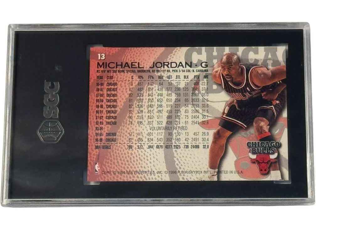 1996-97 Fleer Michael Jordan #13 basketball card graded SGC 9 Mint in protective slab