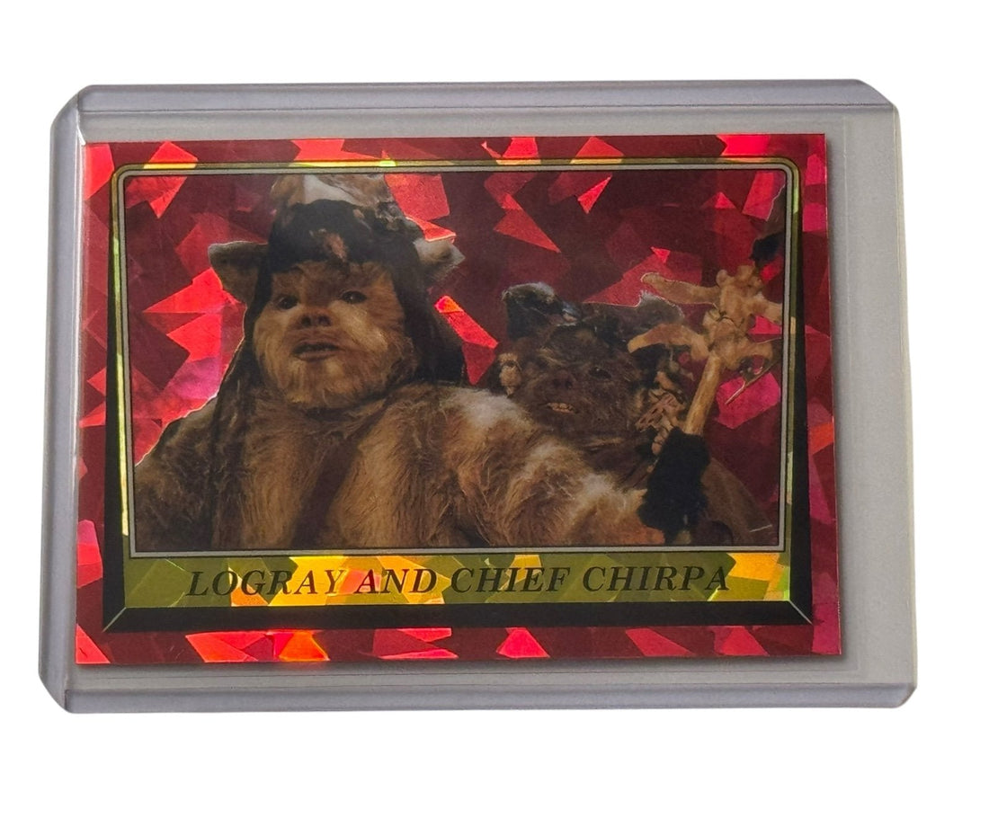 Star Wars Return Of The Jedi 40th Logray and Chief Chirpa red foil collectible card