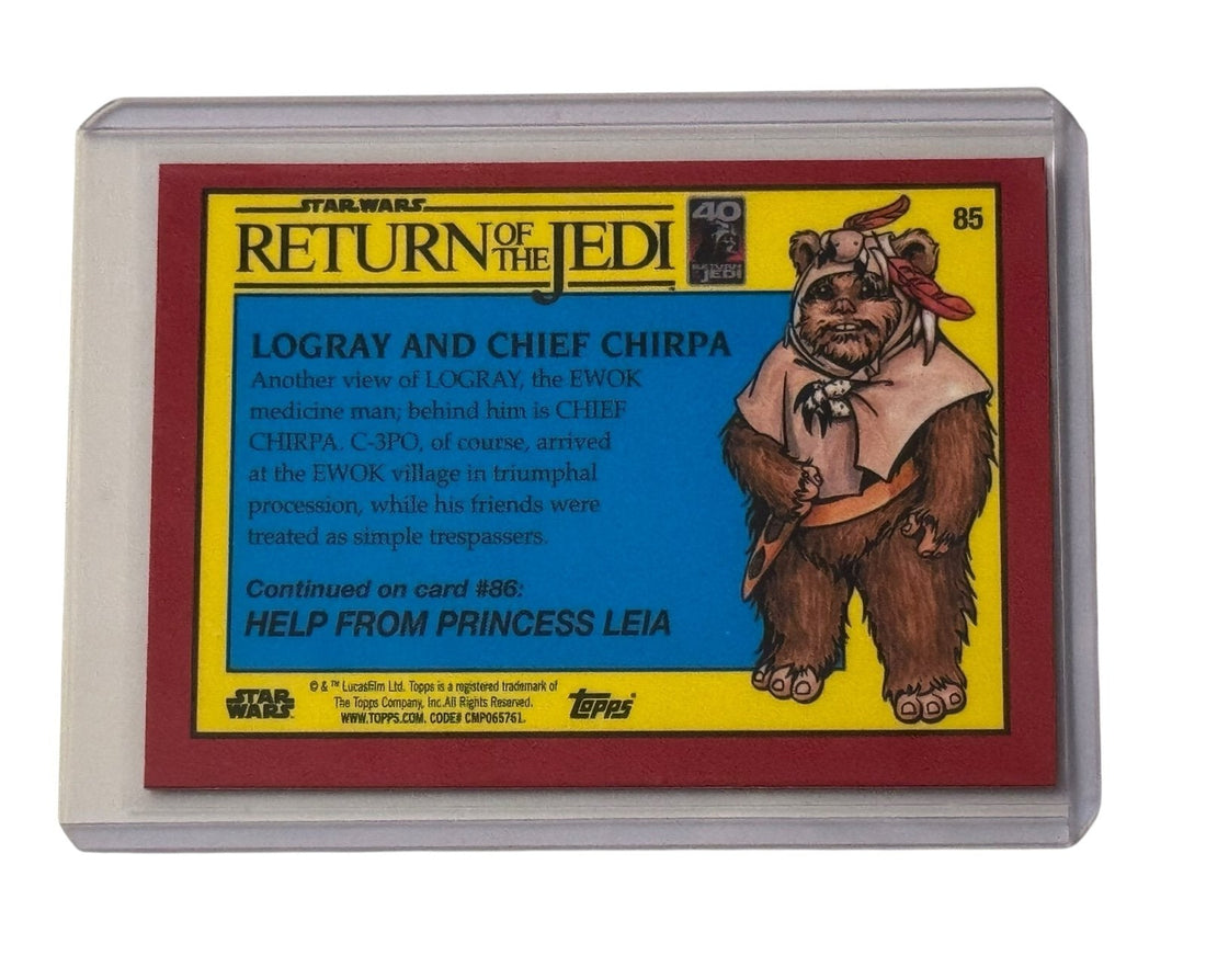 Star Wars Return Of The Jedi 40th Logray and Chief Chirpa red foil collectible card