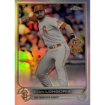 Evan Longoria* - 2022 Topps Chrome Refractor Card #54 - MLB San Francisco Giants