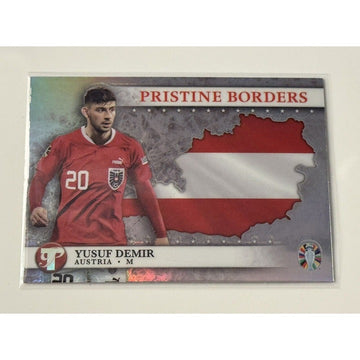 TOPPS PRISTINE UEFA ROAD TO EURO 2024 Yusuf Demir AUSTRIA - PRIST BORDERS Futbol