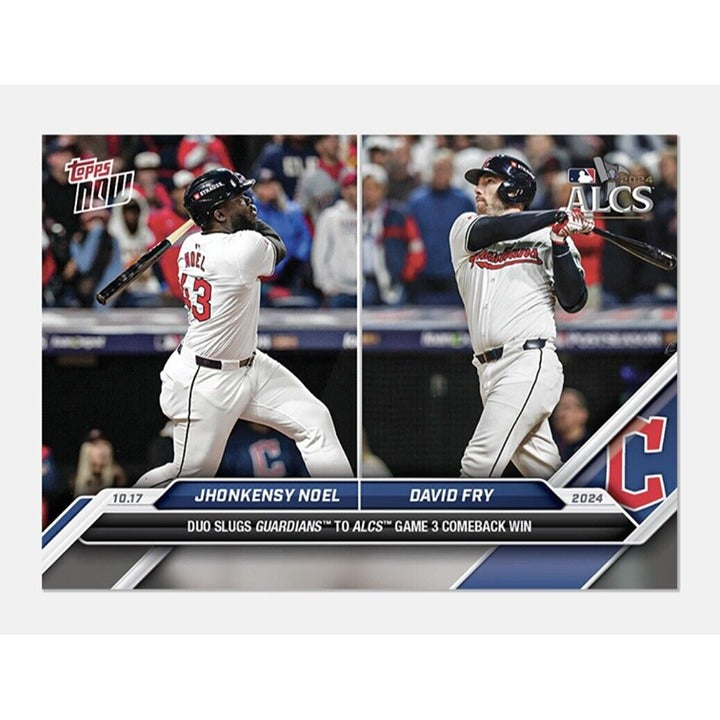 2 stars 1 Card* Jhonkensey Noel/David Fry - 2024 MLB Topps NOW ALCS 848 - READY!