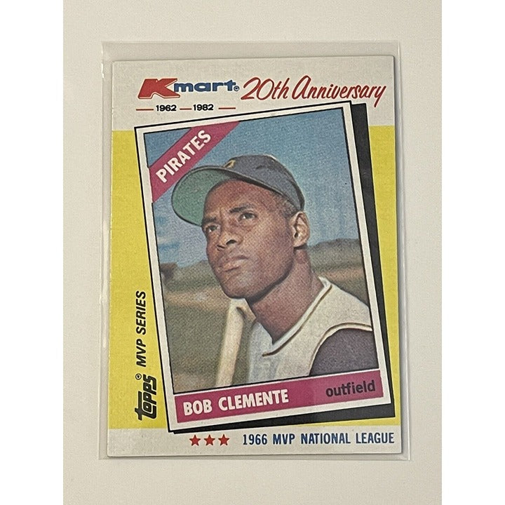 1982 Topps Kmart Roberto Clemente Baseball Card #10 MLB 1966 MVP Natl League HOF