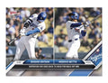 Shohei Ohtani and Mookie Betts 2024 Topps Now Dodgers back-to-back blast baseball card