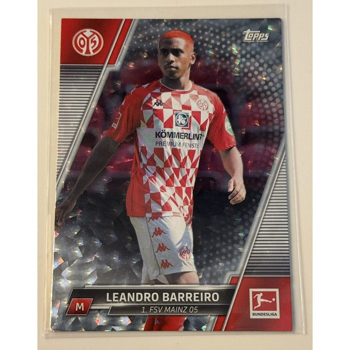 2021-22 Topps Bundesliga Leandro Barreiro Refractor Futbol Card 131 Mainz Soccer