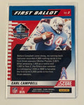 2025 Panini Score Earl Campbell Houston Oilers First Ballot Hall of Fame NFL card