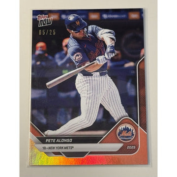 5/25* Alonso 2025 NY Mets MLB Topps NOW Road 2 Opening Day 10 Card Set - PR 1088