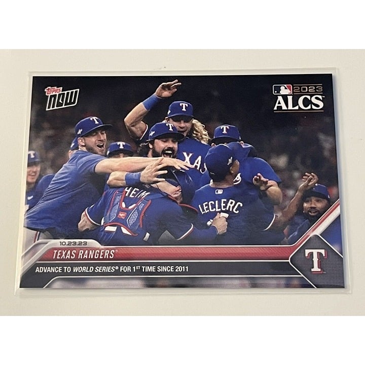 2023 MLB Topps Now Texas Rangers ALCS Champs limited edition baseball card