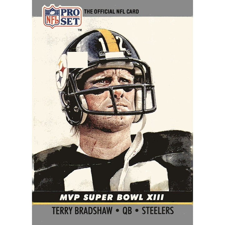 1990 Pro Set - Terry Bradshaw Super Bowl MVP - NFL Steelers Card #13 Collectible