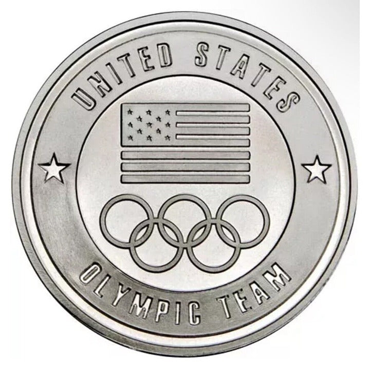 USA 1 OZ. PURE/FINE SILVER* ROUND Coin - Of The UNITED STATES OLYMPIC TEAM .999