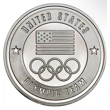 USA 1 OZ. PURE/FINE SILVER* ROUND Coin - Of The UNITED STATES OLYMPIC TEAM .999