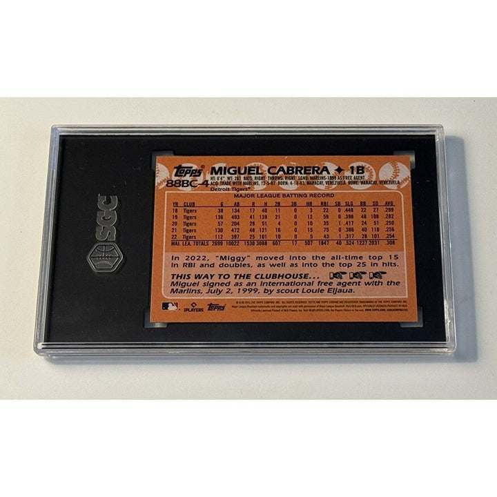 2023 Topps Chrome graded Miguel Cabrera Detroit Tigers baseball card SGC 9.5