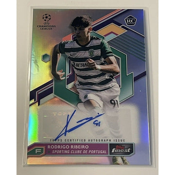 2022-23 Topps Finest UEFA Rodrigo Ribeiro* Refractor Auto #A-RR Portugal fútbol*