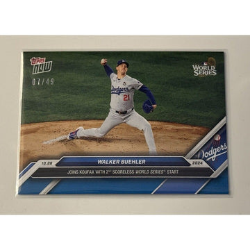 7/49 Walker Buehler* 2024 MLB Topps NOW Card WORLD SERIES LA Dodgers #872 READY!