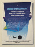 2025 Topps Finest Victor Wembanyama Spurs rookie card back with player stats and bio