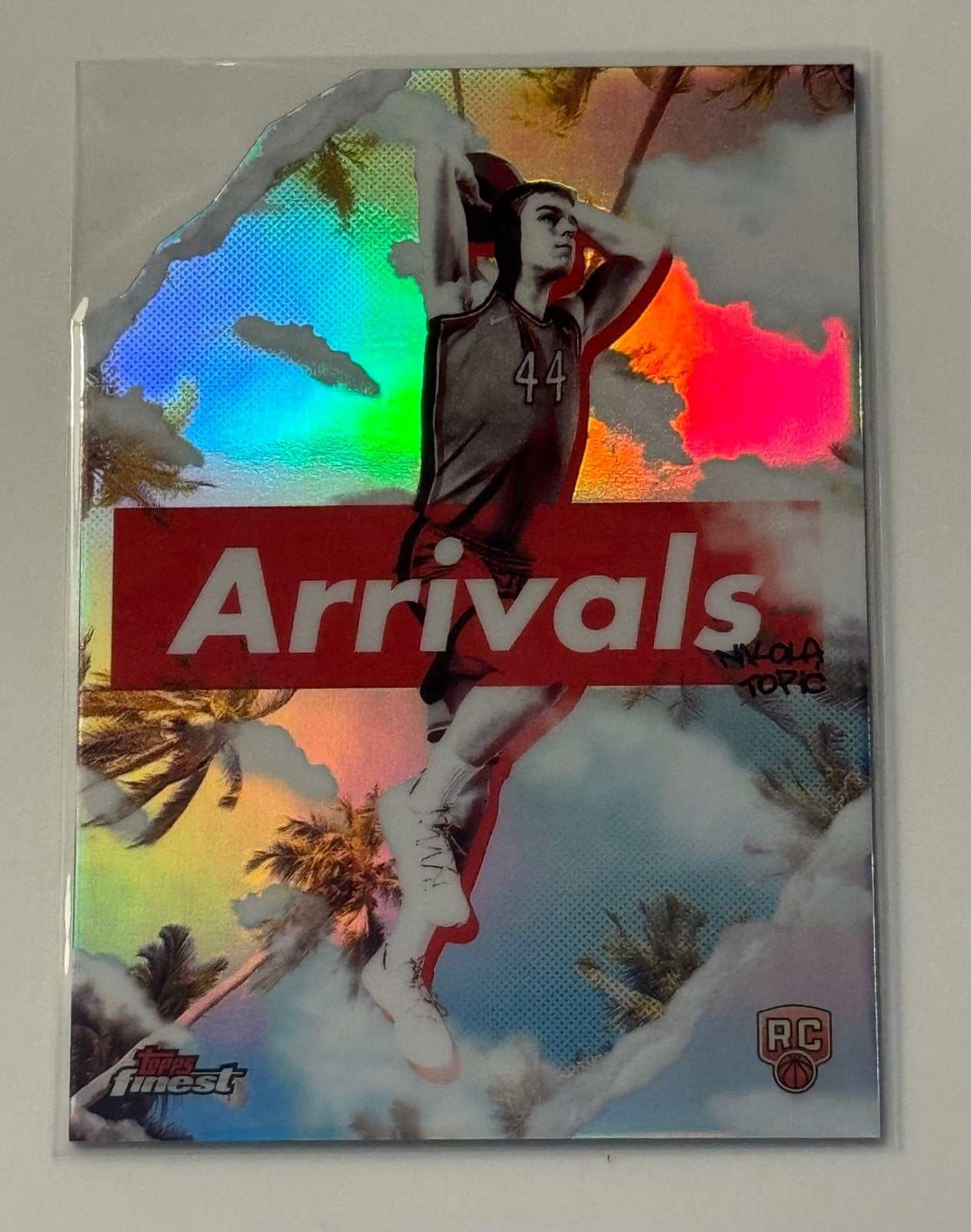 2025 Topps Finest refractor rookie card Nikola Topic Oklahoma City Thunder Arrivals