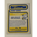 Hank Aaron 2019 Topps Heritage Baseball Flashbacks card Atlanta Braves outfielder