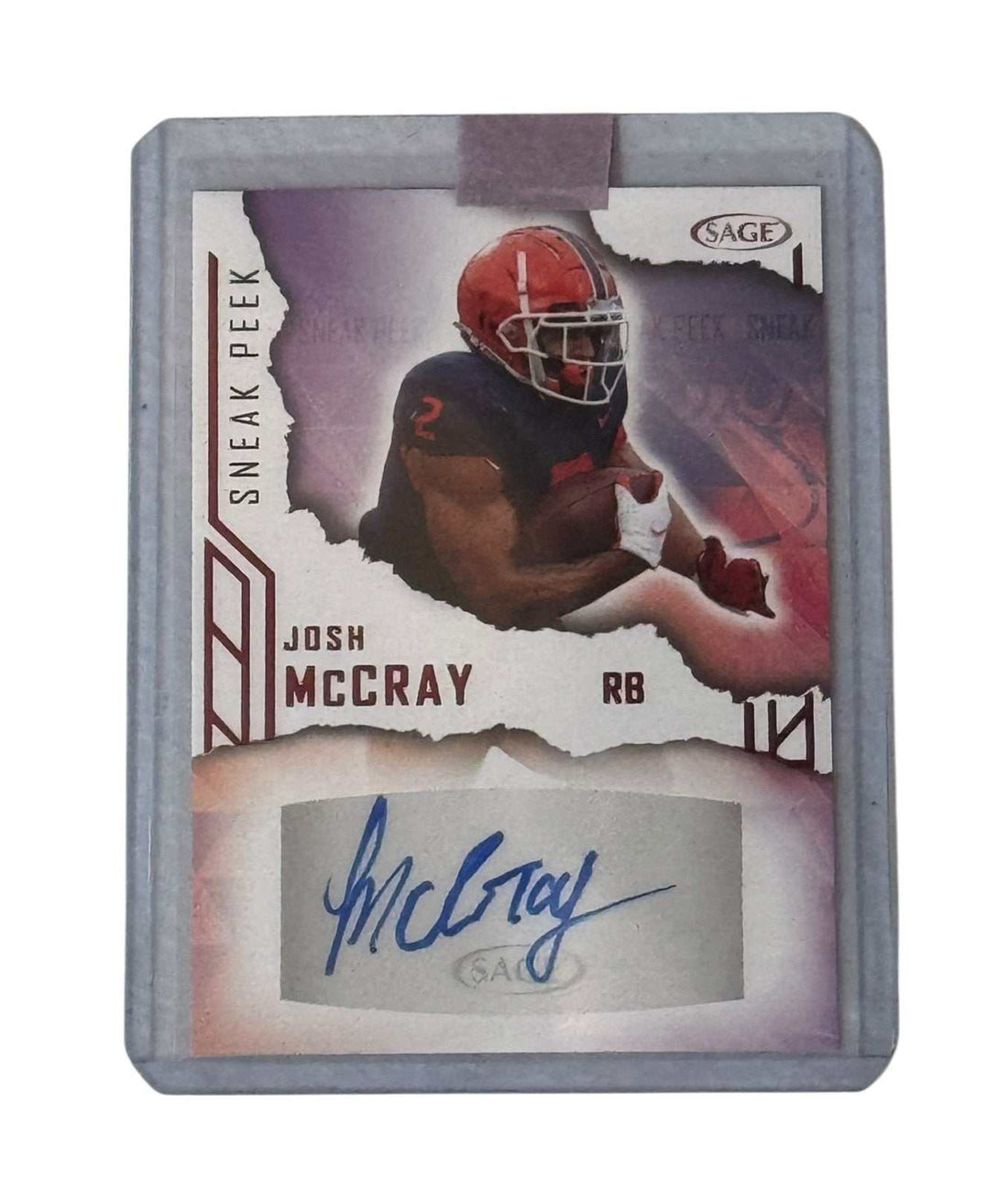 2023 SAGE Sneak Peek Josh McCray RC autograph UGA Bulldogs RB football card