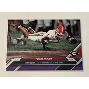 11/25* Trevor Etienne* 3 TDs Georgia Dogs - 2024 Bowman U Now Football 31 READY!